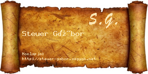 Steuer Gábor névjegykártya